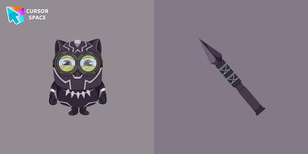 Minion Black Panther Character cursor cursor pack